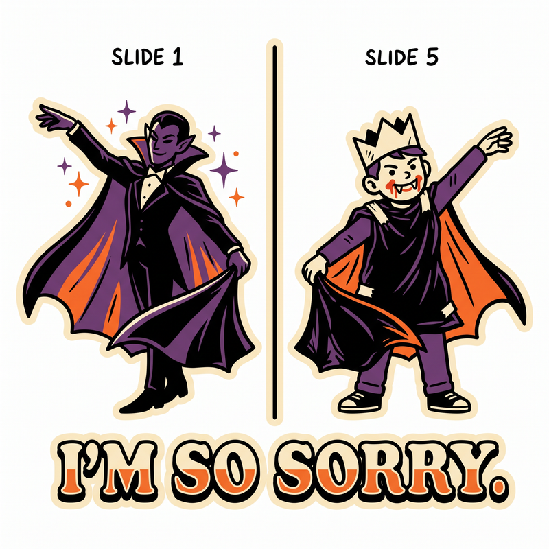 I'm So Sorry (Slide 1 vs Slide 5) Sticker